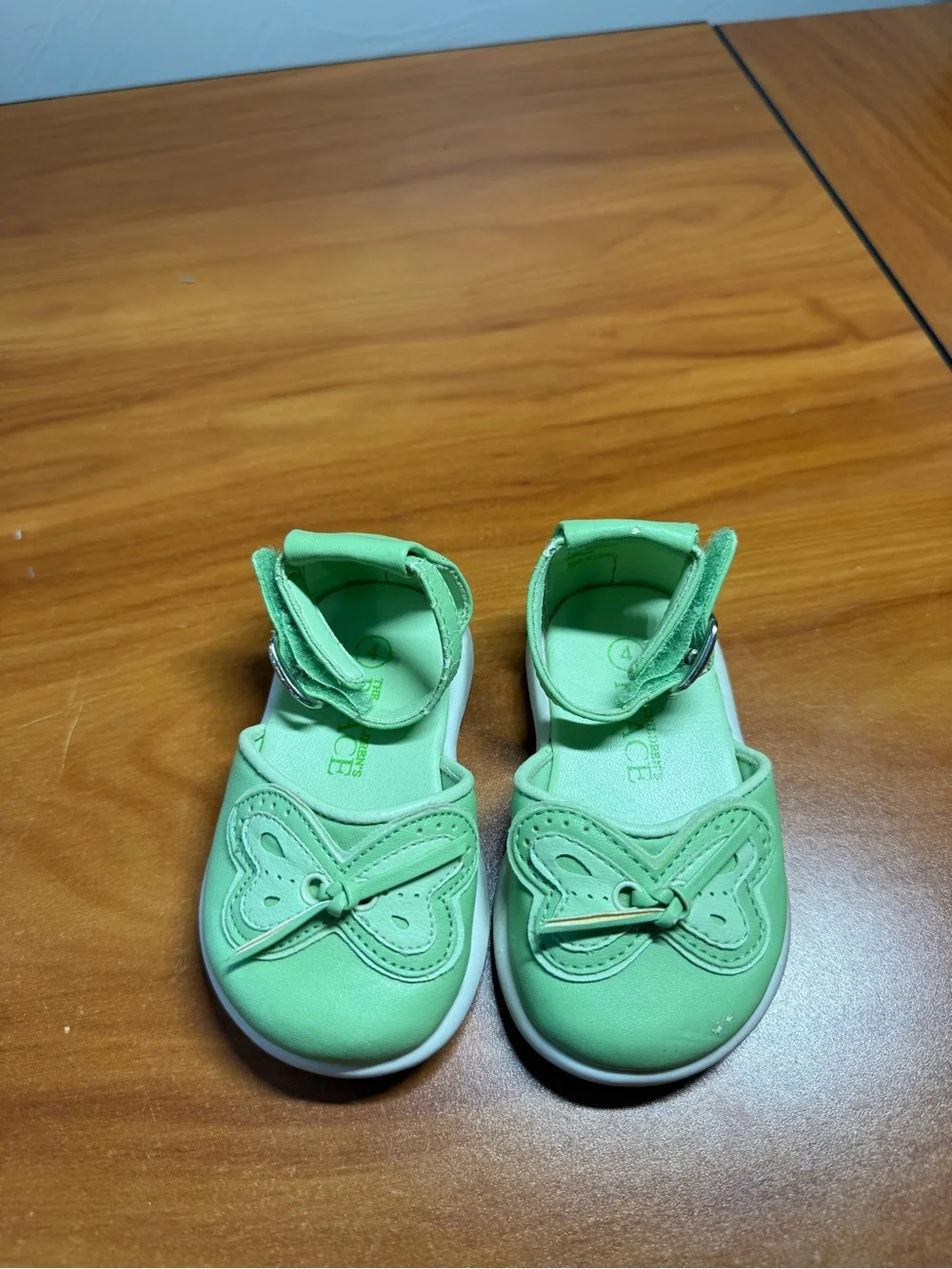 The Children's Place‎ Mint Green Strappy Ankle Flat Sandal Shoe Butterfly T4